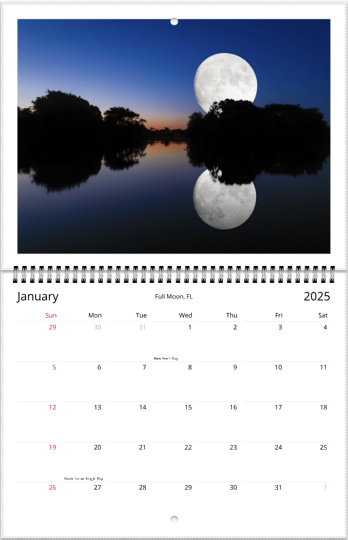 2025 An Aussie Perspective Serenity Wall Calendar USA + Canada